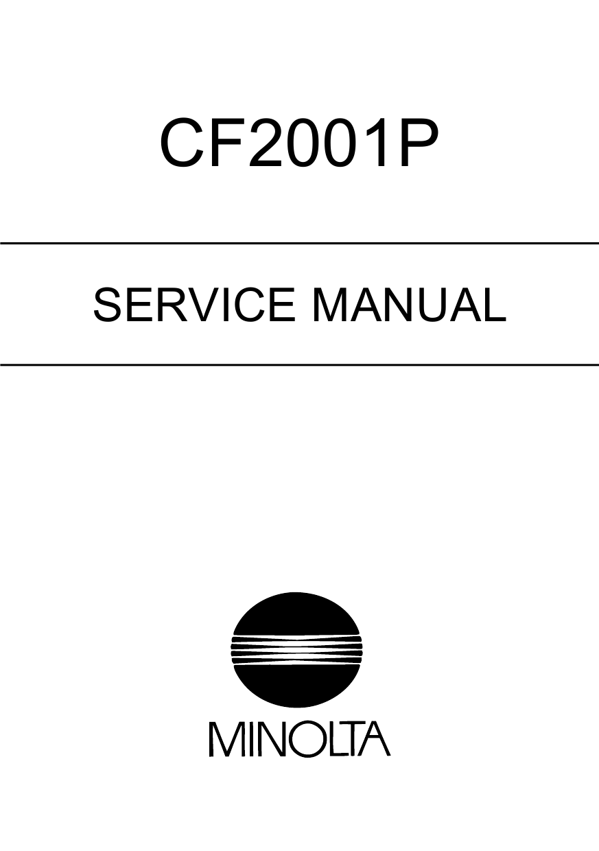 Konica-Minolta MINOLTA CF2001P Service Manual-1